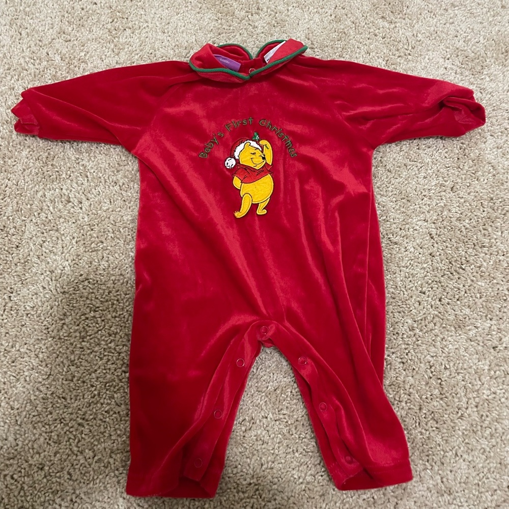 3-6 Months Vintage Winnie the Pooh Christmas Jumper